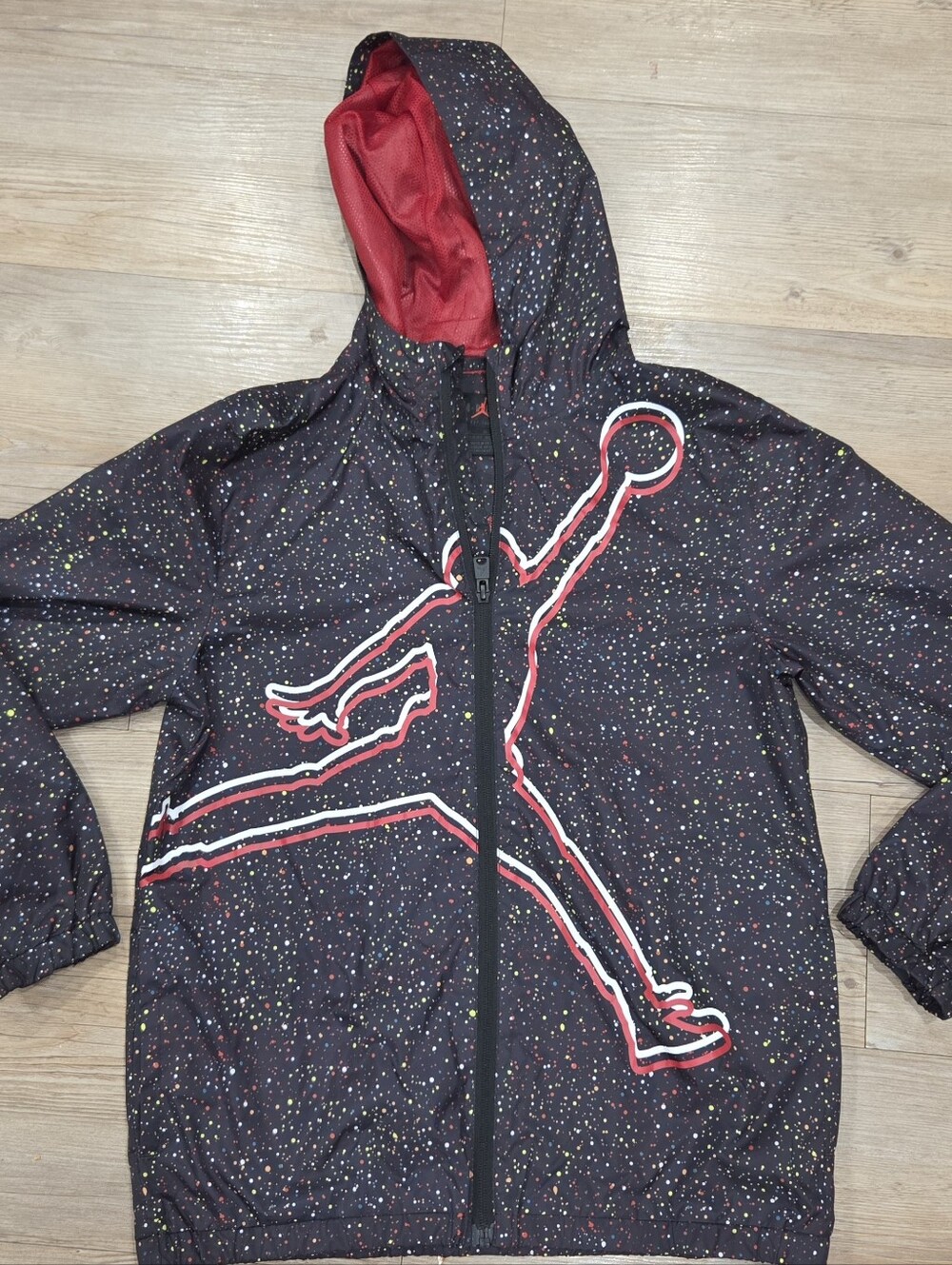 Jordan Kids Paint Splatter Windbreaker Jacket Youth XL 13-15 Yrs